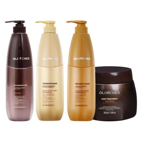 Набор Olorchee Nourshing Moisture QUAD-4 шампунь, кондиционер, маска, крем для питания и восстановления волос 3х800+500 мл Набор Olorchee Nourshing Moisture QUAD-4 шампунь, кондиционер, маска, крем для питания и восстановления волос 3х800+500 мл