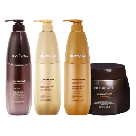 Набор Olorchee Nourshing Moisture QUAD-4 шампунь, кондиционер, маска, крем для питания и восстановления волос 3х800+500 мл Набор Olorchee Nourshing Moisture QUAD-4 шампунь, кондиционер, маска, крем для питания и восстановления волос 3х800+500 мл