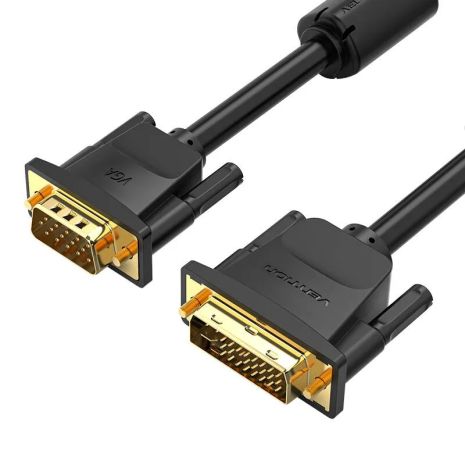Кабель Vention DVI(24+5) to VGA, 3M, Black (EACBI)