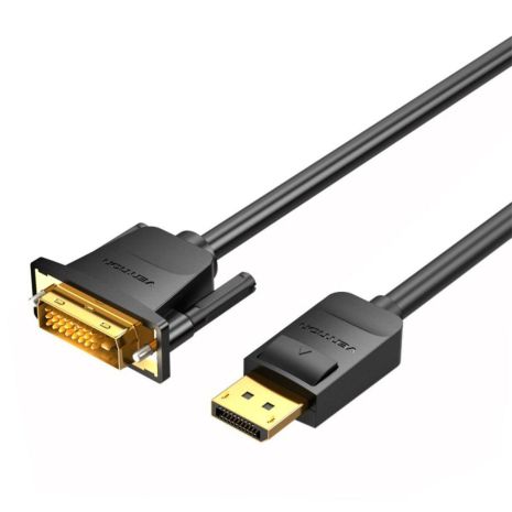 Кабель Vention DP to DVI, 2M, Black (HAFBH)