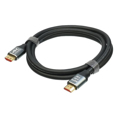 HDMI кабель 2.0V 4K 3840P з позолоченими конекторами 3m чорний
