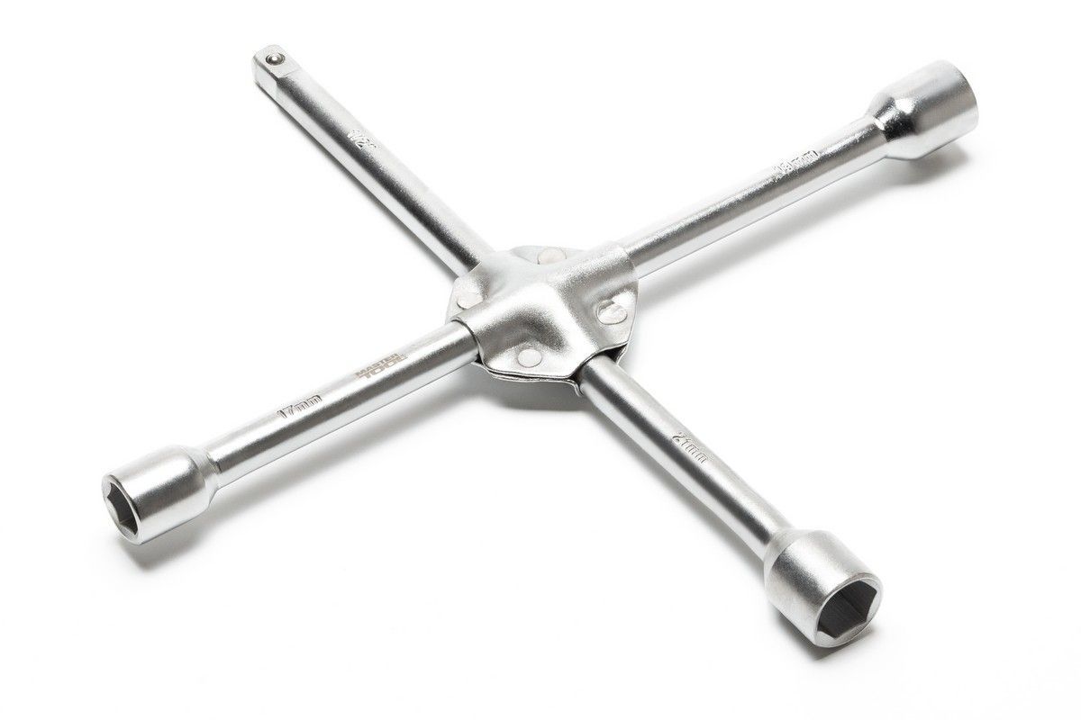 Хрестовий балонний ключ посилений 17х19х21х½" 350х16 мм MASTERTOOL 73-0313 Хрестовий балонний ключ посилений 17х19х21х½" 350х16 мм MASTERTOOL 73-0313