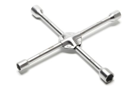 Хрестовий балонний ключ посилений MASTERTOOL 73-0314 17х19х21х23 350х16 ​​мм