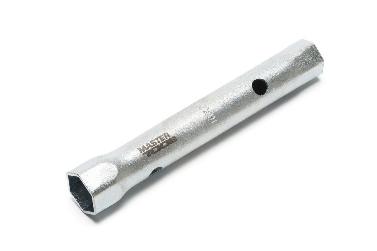 Ключ торцевой трубчатый 16×21 мм с отверстием для воротка MASTERTOOL 73-1621 Ключ торцевой трубчатый 16×21 мм с отверстием для воротка MASTERTOOL 73-1621