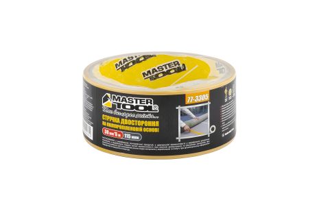 Двусторонняя лента на полипропиленовой основе 38 мм 5 м MASTERTOOL 77-3305