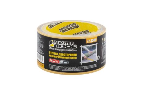 Двусторонняя лента на полипропиленовой основе 50 мм 5 м MASTERTOOL 77-3505 Двусторонняя лента на полипропиленовой основе 50 мм 5 м MASTERTOOL 77-3505