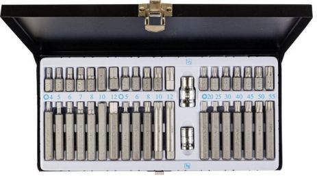 Набор TORX/HEX/SPLINE насадок 40 шт в металлическом кейсе MASTERTOOL 78-1240