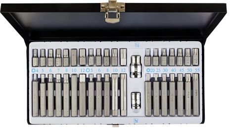 Набор TORX/HEX/SPLINE насадок 40 шт в металлическом кейсе MASTERTOOL 78-1240