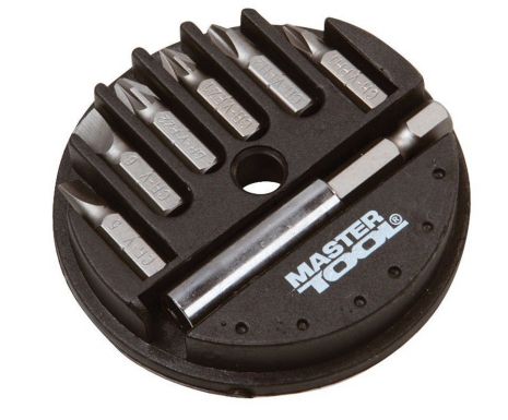 Викруткові насадки 7 шт 25 мм ¼" з утримувачем MASTERTOOL 40-0381