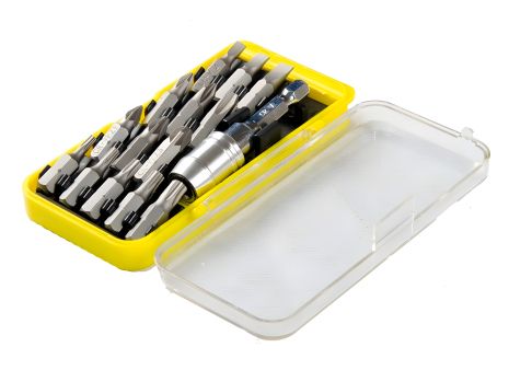 Комплект викруткових насадок CrV 15 шт 25 мм ¼" з утримувачем MASTERTOOL 40-0382 Комплект викруткових насадок CrV 15 шт 25 мм ¼" з утримувачем MASTERTOOL 40-0382