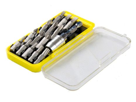 Набір викруткових насадок CR-V 15 шт 25 мм 1/4" з утримувачем MASTERTOOL 40-0382 ScrewSet Набір викруткових насадок CR-V 15 шт 25 мм 1/4" з утримувачем MASTERTOOL 40-0382 ScrewSet