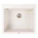 Белая гранитная кухонная мойка 5750 DAVINA VALESO с крапинками