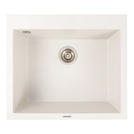 Белая гранитная кухонная мойка 5750 DAVINA VALESO с крапинками Белая гранитная кухонная мойка 5750 DAVINA VALESO с крапинками