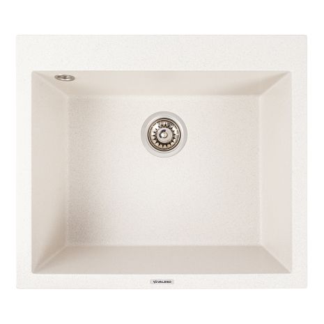 Гранітна кухонна мийка 5750 DAVINA VALESO біла в крапку Гранітна кухонна мийка 5750 DAVINA VALESO біла в крапку