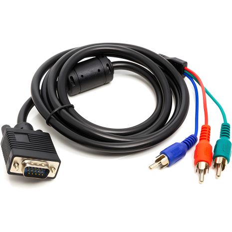 Адаптер VGA to 3 RCA Converter Cable 1080p для HDTV