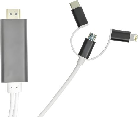 Адаптер HDMI to Lightning, Type-C, MicroUSB (універсальний) Адаптер HDMI to Lightning, Type-C, MicroUSB (універсальний)