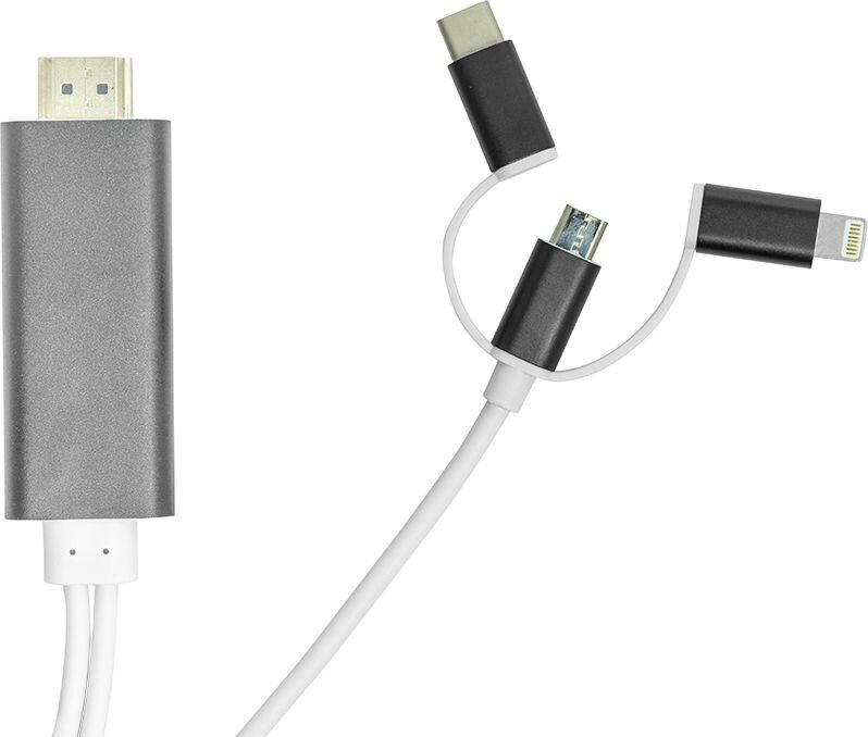 Адаптер HDMI to Lightning, Type-C, MicroUSB Адаптер HDMI to Lightning, Type-C, MicroUSB