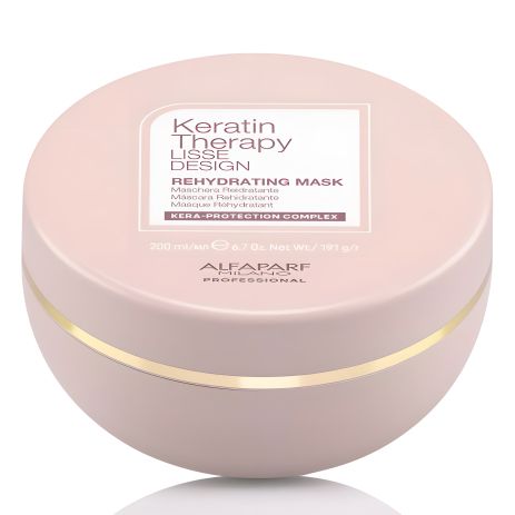 Alfaparf Lisse Design Keratin Therapy Rehydrating Mask Кератиновая маска для увлажнения сухих и поврежденных волос 200 мл