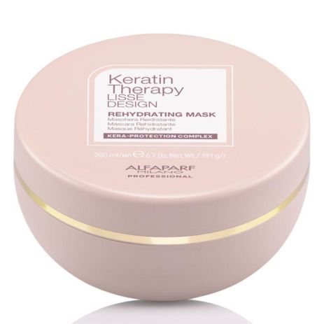 Кератинова маска Alfaparf Lisse Design Keratin Therapy Rehydrating Mask для зволоження сухого і пошкодженого волосся 200 мл Кератинова маска Alfaparf Lisse Design Keratin Therapy Rehydrating Mask для зволоження сухого і пошкодженого волосся 200 мл