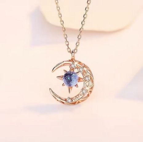 Кулон зірка сонце місяць місячне світло підвіска з кристалом каміння Кулон зірка сонце місяць місячне світло підвіска з кристалом каміння