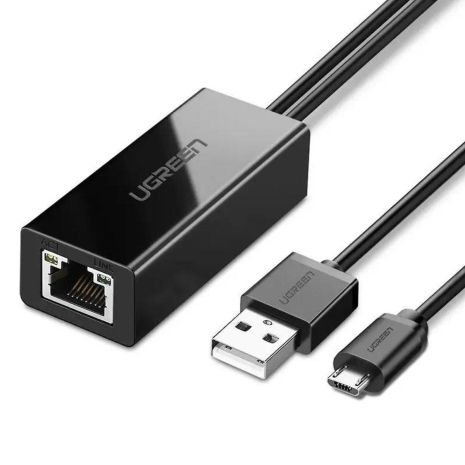 Перехідник UGREEN Ethernet Adapter для TV Stick (Black) UGR-30985 Перехідник UGREEN Ethernet Adapter для TV Stick (Black) UGR-30985