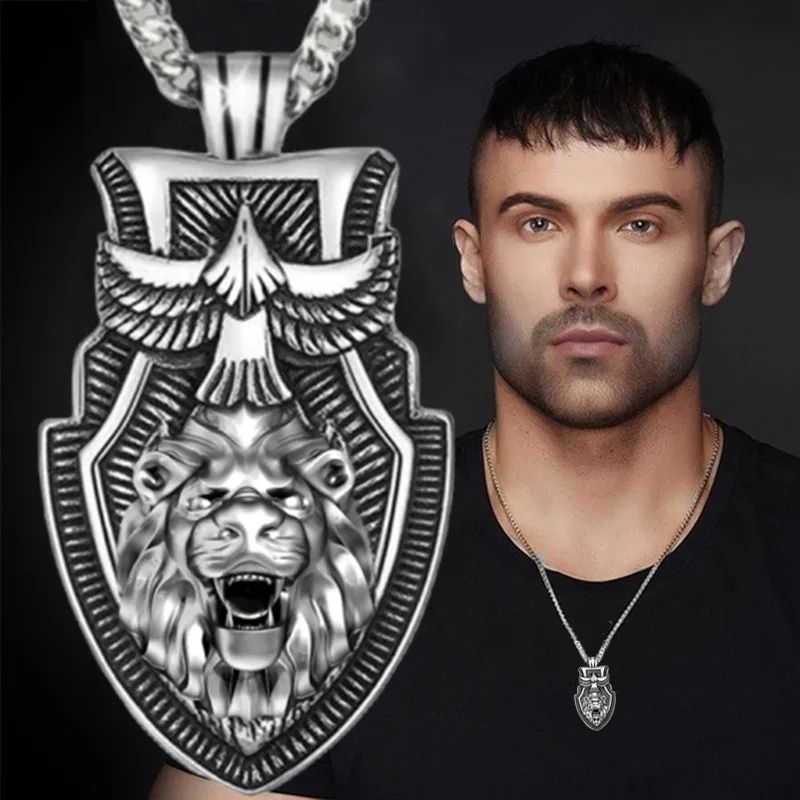 Кулон лев Lion сталь підвіска у вигляді голови лева Кулон лев Lion сталь підвіска у вигляді голови лева