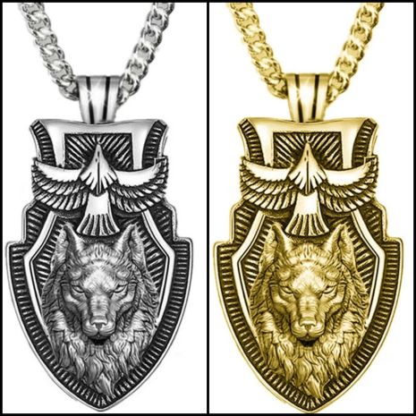 Кулон голова вовка у вигляді наконечника стріли підвіска Вовк