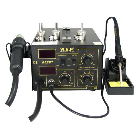 Паяльна станція WEP 852D+ компресорна, фен, паяльник