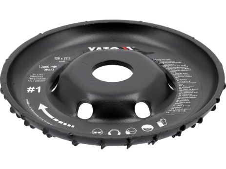 Диск-фреза Ø=120/22.2 мм YATO YT-59155