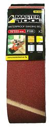 Шліфувальна стрічка збіжжя 100 76×533 мм 3 шт MASTERTOOL 08-3410