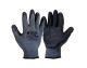 Бавовняні рукавички CRINKLE LATEX COTTON утеплені латексним покриттям долоні 10.5" 12 пар сіро-чорні MASTERTOOL 83-0605doz Бавовняні рукавички CRINKLE LATEX COTTON утеплені латексним покриттям долоні 10.5" 12 пар сіро-чорні MASTERTOOL 83-0605doz