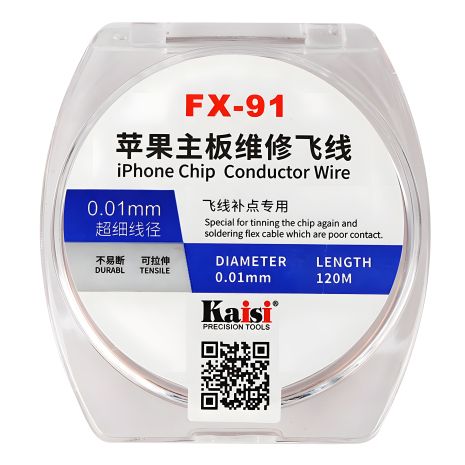 Катушка проволоки Kaisi FX-91 (перемычки, D=0.01 mm, L=120 m) Катушка проволоки Kaisi FX-91 (перемычки, D=0.01 mm, L=120 m)