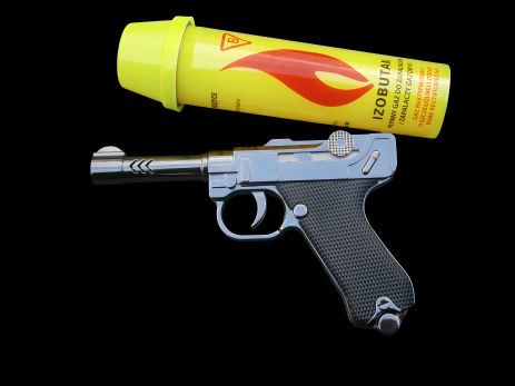 Запальничка пістолет міні Luger Parabellum "Люгер Парабелум" турбо газова + балон газу Запальничка пістолет міні Luger Parabellum "Люгер Парабелум" турбо газова + балон газу