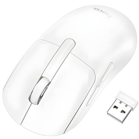 Бездротова миша Hoco DI88, BT4.0, 2.4G, 800-1600DPI, 1xAA, білий колір Бездротова миша Hoco DI88, BT4.0, 2.4G, 800-1600DPI, 1xAA, білий колір