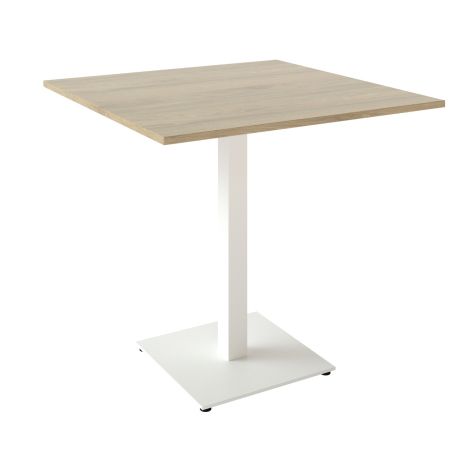 Стіл Tetra light 80 х 80 білий метал / дуб ДСП (дизайн Текстура) Стіл Tetra light 80 х 80 білий метал / дуб ДСП (дизайн Текстура)