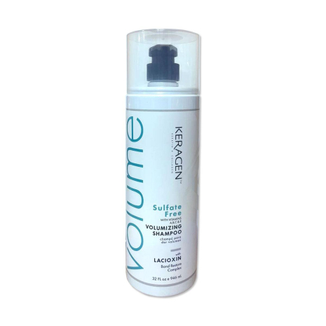 Безсульфатний шампунь для об'єму волосся кератином Organic Keragen Volumizing Shampoo, 946 мл