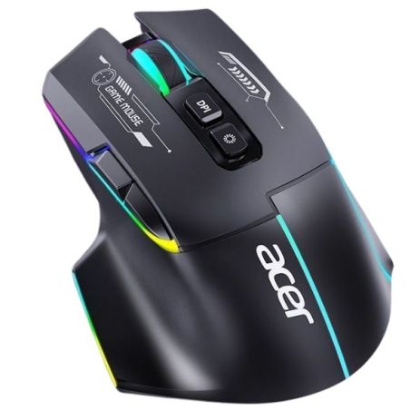 Игровая мышь Acer OMW950 Plus Black, трехрежимная 2.4G/Bluetooth/Type-C, 8000 DPI, RGB, макросы Игровая мышь Acer OMW950 Plus Black, трехрежимная 2.4G/Bluetooth/Type-C, 8000 DPI, RGB, макросы