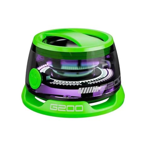 Бездротова колонка G200 Outdoor Magnetic Bluetooth 5.3 Speaker Wireless Portable Mini Travel with RGB Color Light and Phone Holder for Ios, TWS, IPX5, 7h, GREEN-BLACK