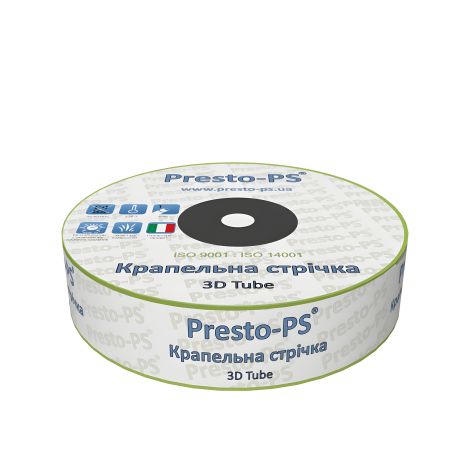 Presto-PS крапельна стрічка емітерна 3D Tube крапельниці через 30 см, витрата 2.7 л/рік, довжина 500 м (3D-30-500) Presto-PS крапельна стрічка емітерна 3D Tube крапельниці через 30 см, витрата 2.7 л/рік, довжина 500 м (3D-30-500)