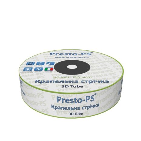 Presto-PS Крапельна стрічка емітерна 3D Tube крапельниці через 10 см витрата 1,38 л/рік, довжина 500 м (3D-7-10-500)