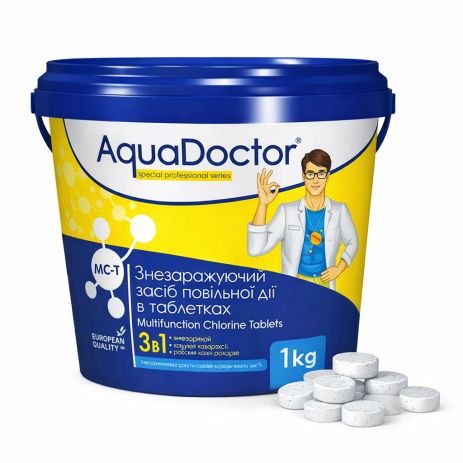 Хлор для басейну 3 в 1 AquaDoctor MC-T 1 кг (таблетки по 20г) (HBC-9fb3377f) Хлор для басейну 3 в 1 AquaDoctor MC-T 1 кг (таблетки по 20г) (HBC-9fb3377f)