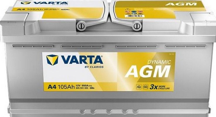 Аккумулятор 105Ah-12v VARTA Start-Stop Plus AGM (394х175х190), R, EN 950 (605901095) Аккумулятор 105Ah-12v VARTA Start-Stop Plus AGM (394х175х190), R, EN 950 (605901095)
