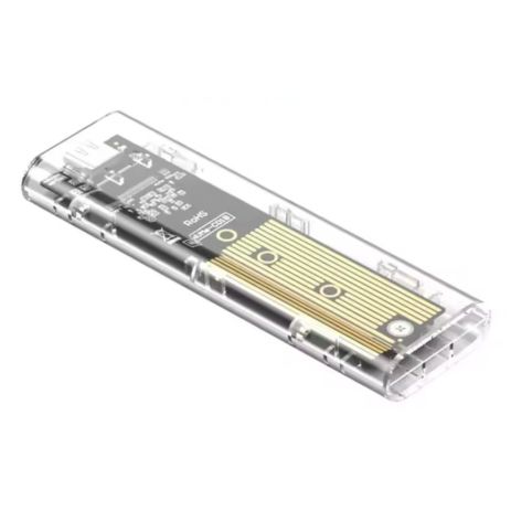 Внешний карман для SSD M.2 Case NVME PCIe Type C USB 3.1 For 2230 2242 2260 2280 Transparent