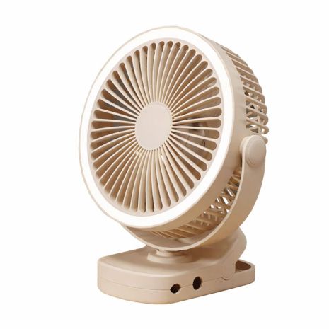 Бездротовий настільний вентилятор D1 з прищіпкою та підсвічуванням білий Бездротовий настільний вентилятор D1 з прищіпкою та підсвічуванням білий