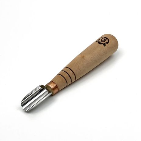 Стамеска коротка напівкругла скошена 15 мм АЮ-STRYI Profi для геометричного різьблення