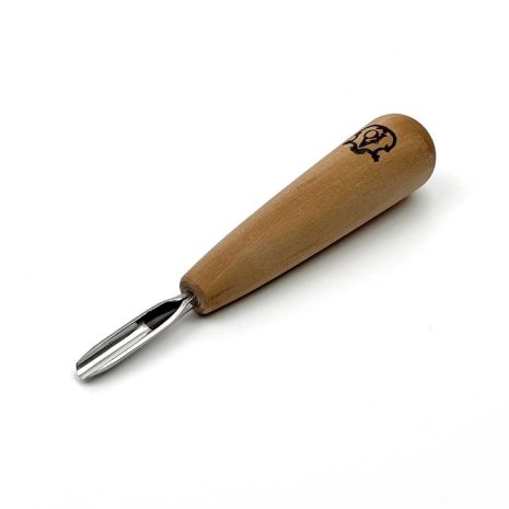 Широкая полукруглая стамеска 6мм Адольфа Юрьева для геометрической резьбы