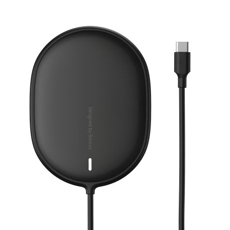Qi Зарядний Пристрій BASEUS Light Magnetic Wireless Charger (для IP12 з Type-C кабелем) 15W (WXQJ-02) чорний Qi Зарядний Пристрій BASEUS Light Magnetic Wireless Charger (для IP12 з Type-C кабелем) 15W (WXQJ-02) чорний
