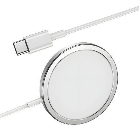 Зарядний пристрій Qi XO magnetic wireless charger CX004, 15W, 1m, white