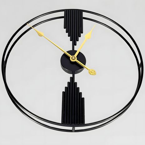 Металевий настінний безшумний лофт годинник (49,5 см) OV-0074 чорний