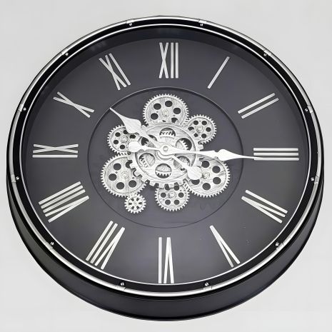 Бесшумные настенные часы со шестеренками OV-0087 (50,5 см)